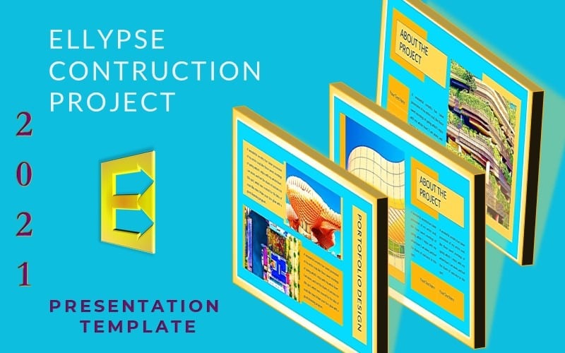 ellypse contruction project powerpoint presentation tempalte original