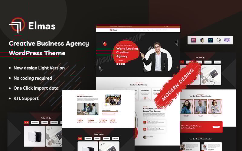 elmas creative business agency wordpress theme original