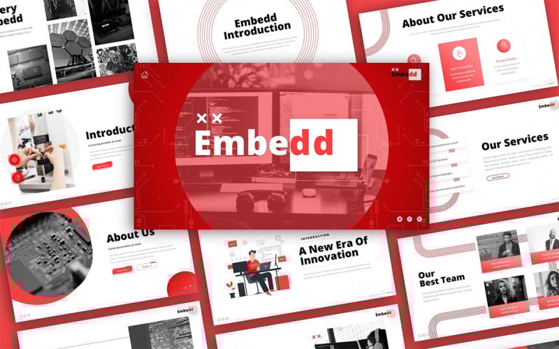 embedd technology presentation powerpoint template original