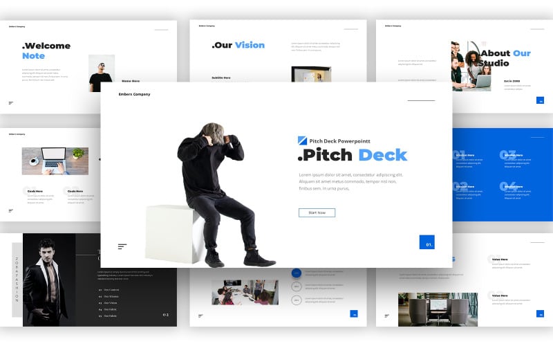 embers pitch deck powerpoint template original