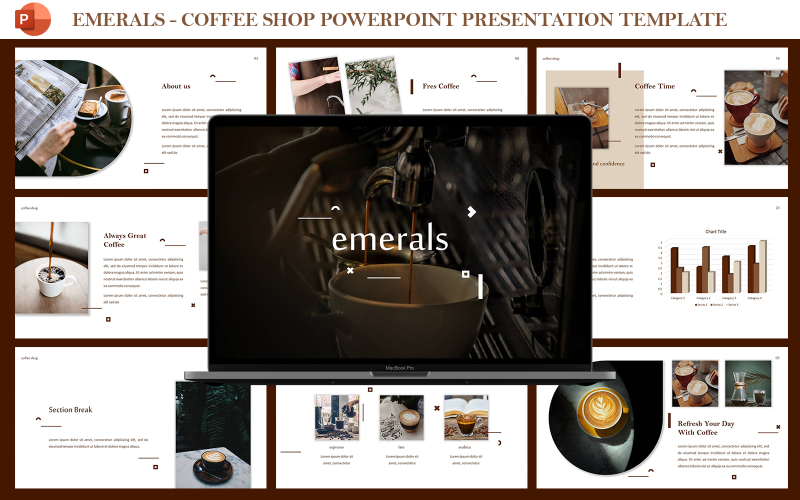 emerals coffee shop presentation template original