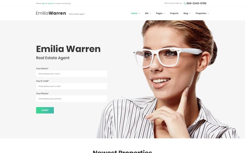 emilia warren real estate wordpress theme original