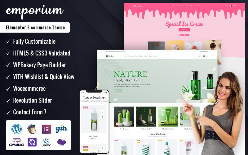 emporium online retail store elementor woocommerce theme original