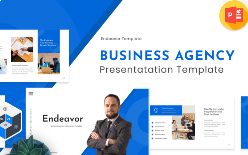 endeavor business agency powerpoint template original