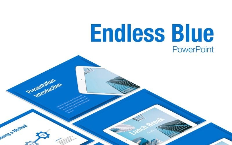 endless blue powerpoint template original