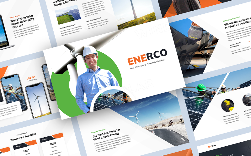 enerco renewable energy presentation powerpoint template original