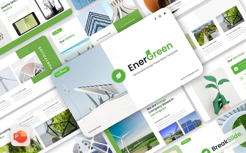 energreen renewable energy powerpoint template original