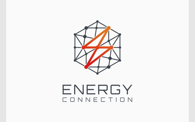 energy connection hexagon logo original