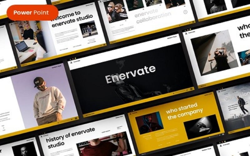 enervate business powerpoint template original