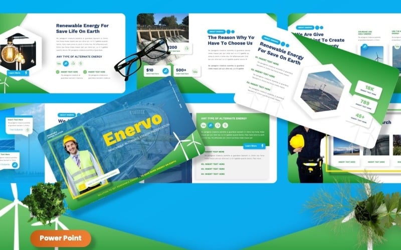 enervo alternate energy powerpoint template original
