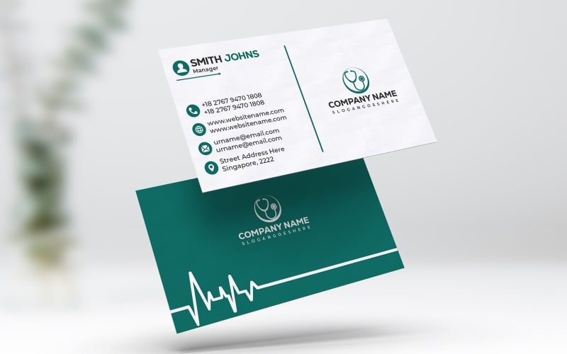 enhance your medical company with sophisticated business card templates original
