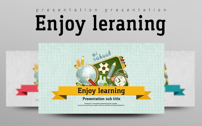 enjoy learning powerpoint template original