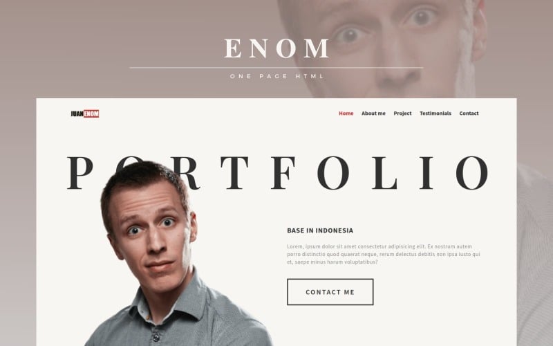 enom personal multipurpose portfolio landing page template original