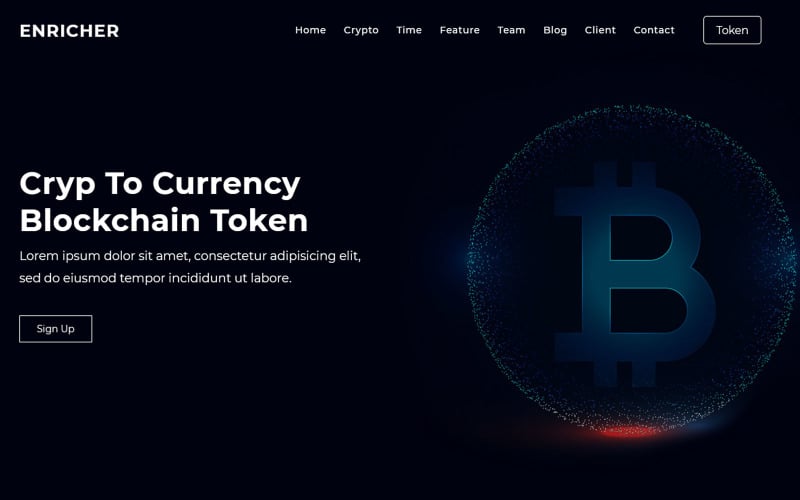 enricher ico bitcoin amp cryptocurrency landing page theme original