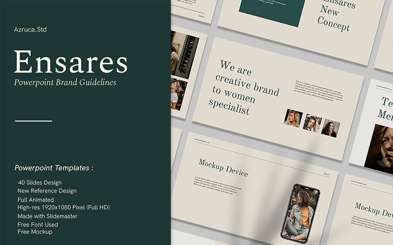 ensares brand guidelines powerpoint template original