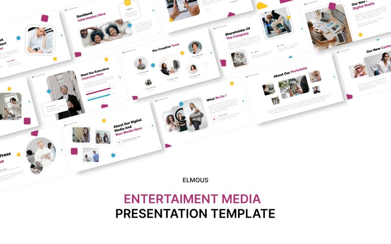 entertainment media powerpoint template presentation original