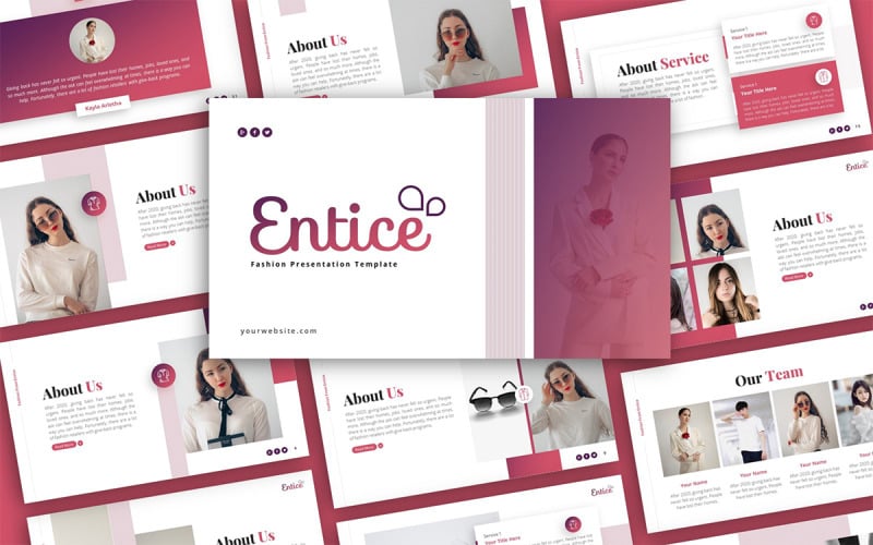 entice fashion multipurpose powerpoint presentation template original