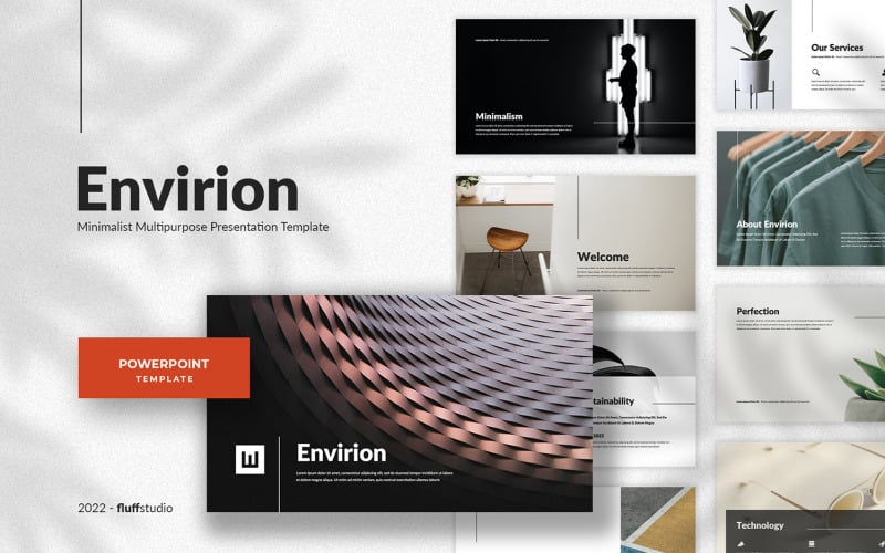 envirion minimalist multipurpose powerpoint template original