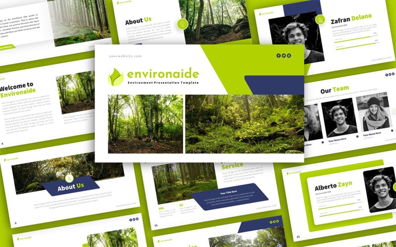 environaide environment multipurpose powerpoint presentation template original