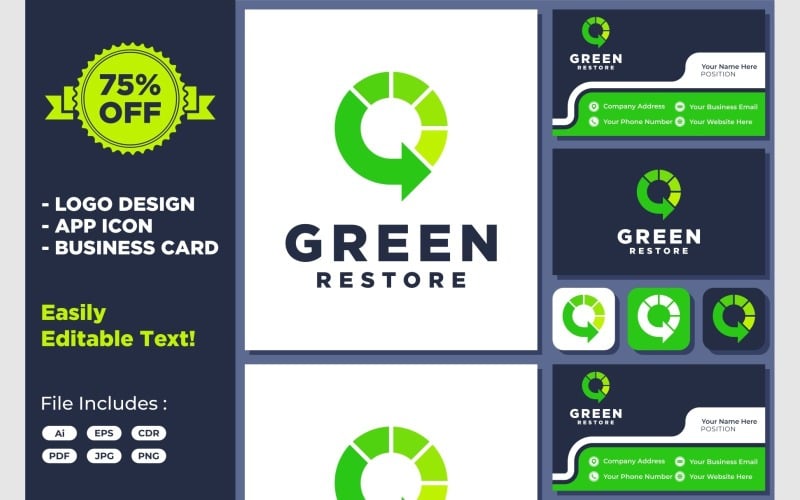 environment recycling circle arrow green logo original