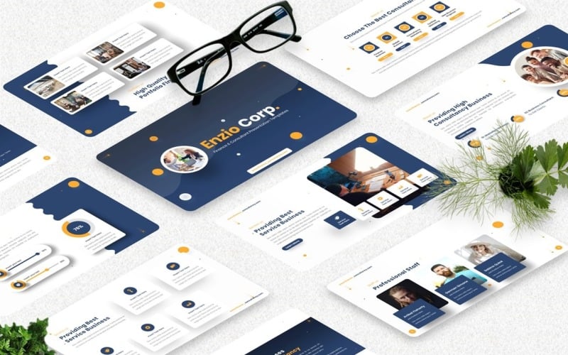 enzio finance powerpoint template original