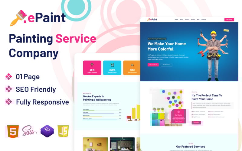 epaint painting service company html template original