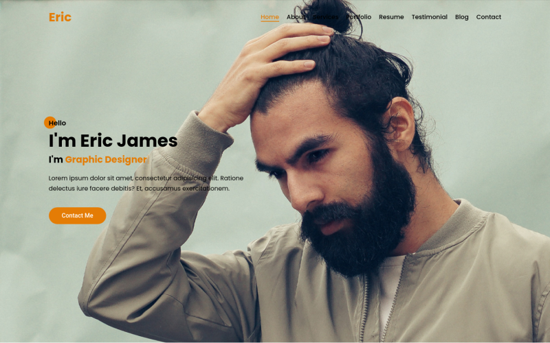 eric personal portfolio template original