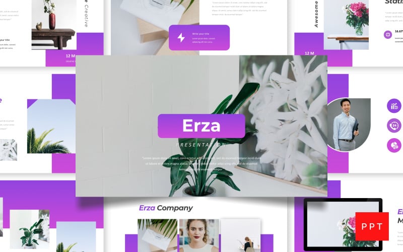 erza creative presentation powerpoint template original