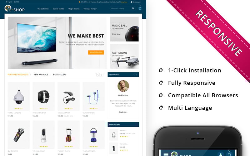 eshop the electronic store prestashop theme original