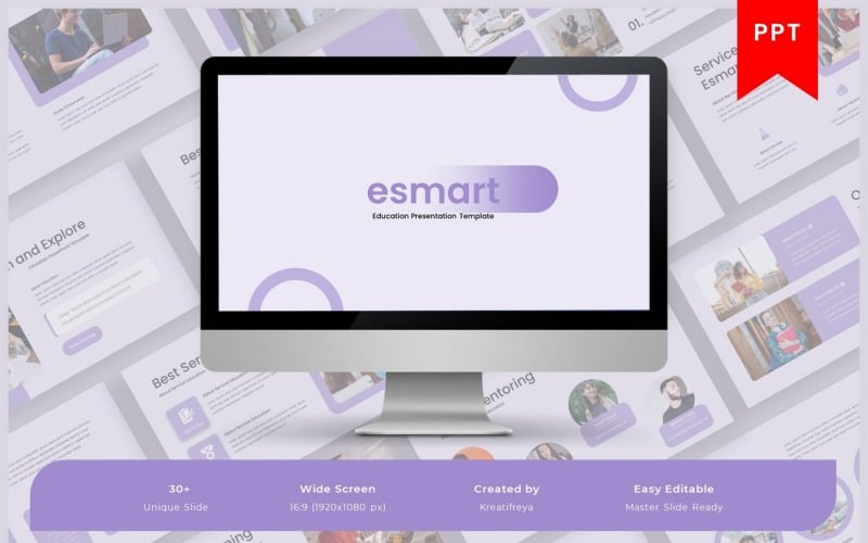 esmart education powerpoint template original