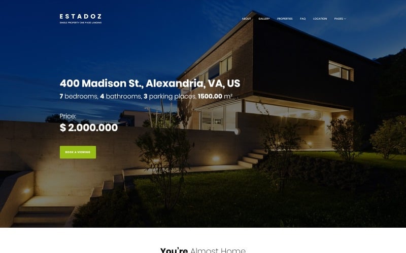 estadoz real estate agency wordpress theme original