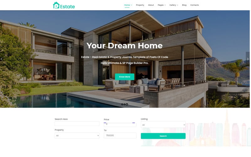 estate real estate and property joomla and joomla template original
