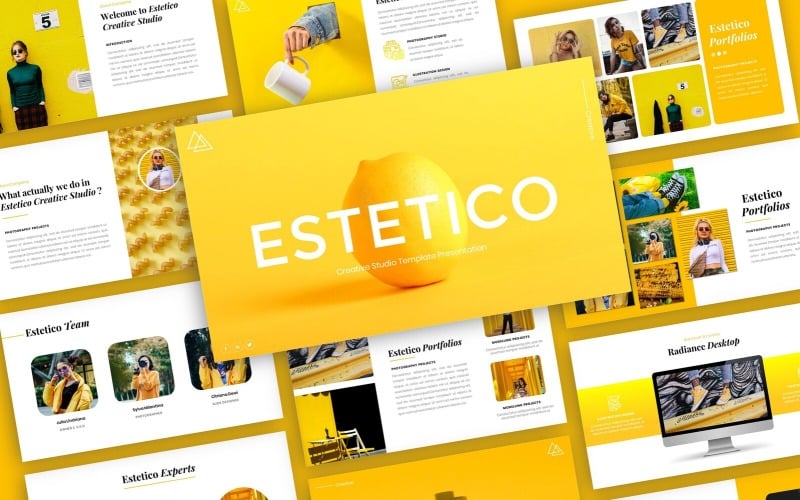 estetico fashion presentation powerpoint template original