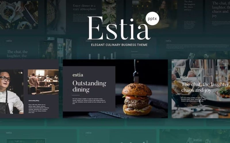 estia culinary powerpoint template original