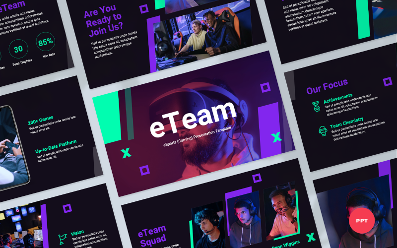 eteam esports gaming presentation powerpoint template original