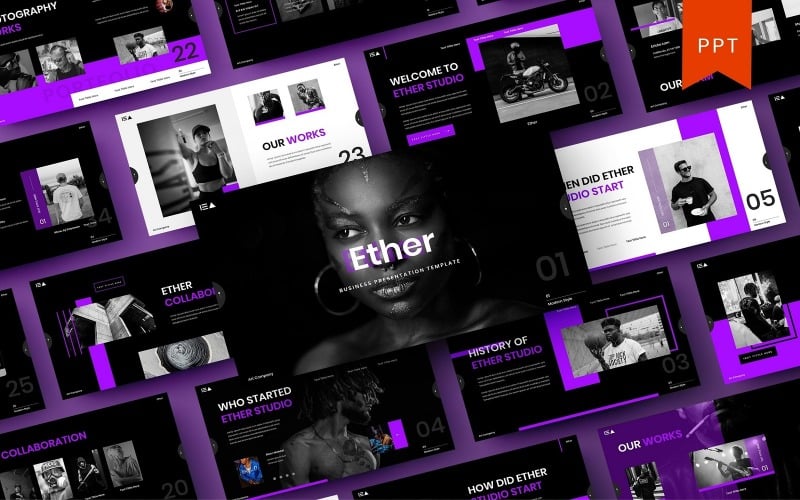 ether business powerpoint template original