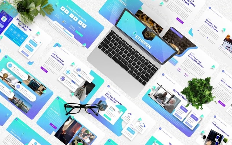etheren cryptocurrency powerpoint templates original