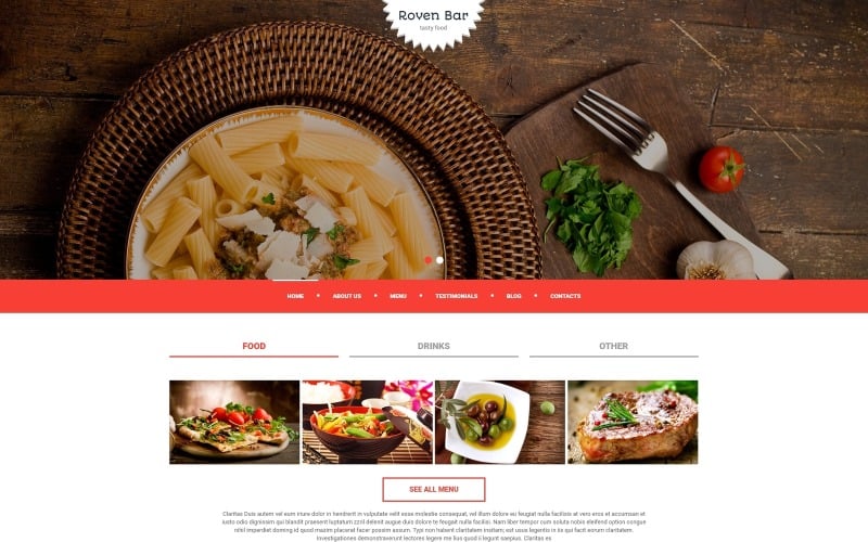 european restaurant responsive joomla template original