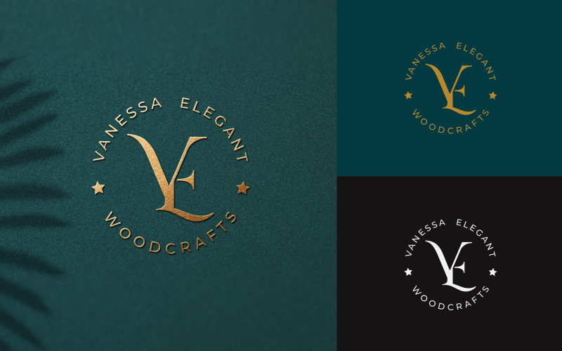 ev luxury letter mark logo design original