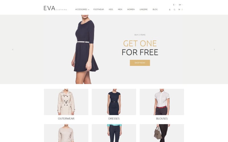 eva clothing prestashop theme original