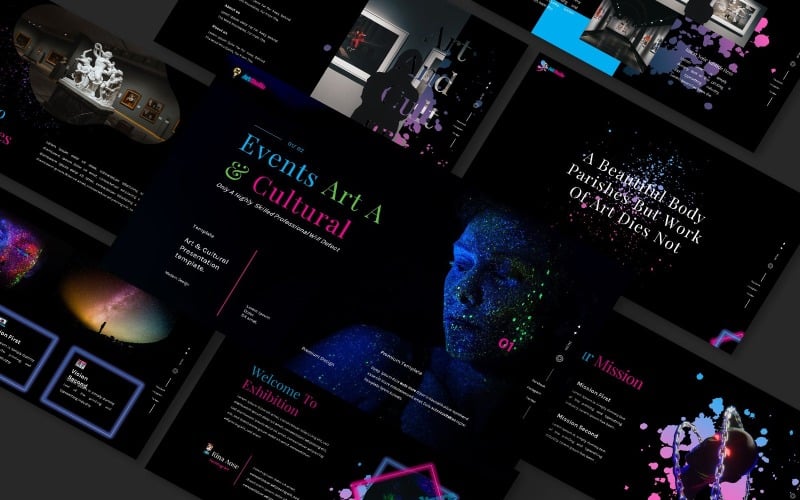 event art amp cultural powerpoint template original