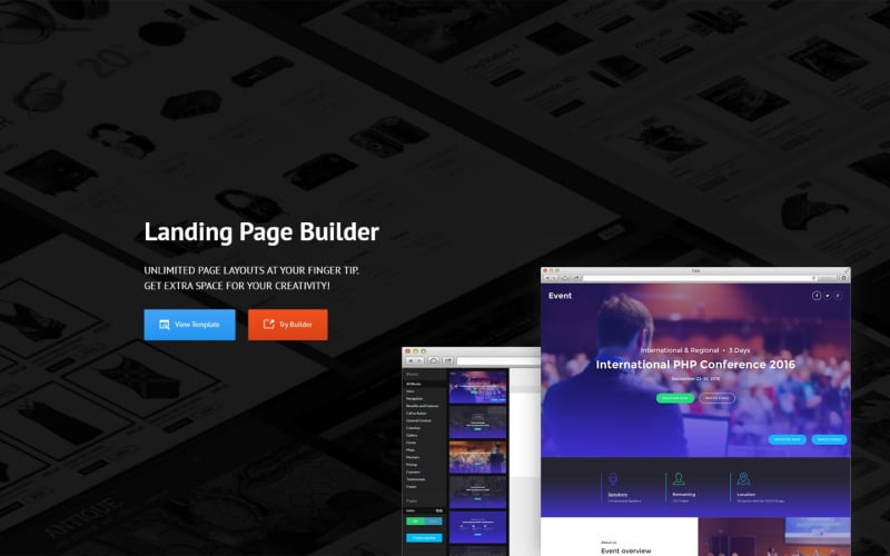 event planner responsive landing page template original