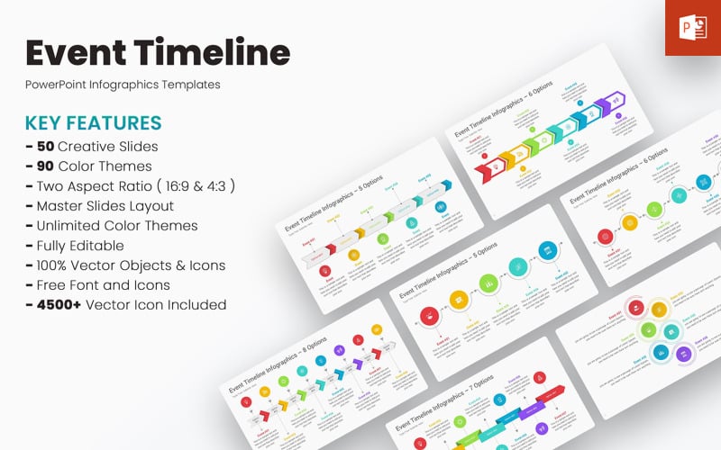 event timeline infographics powerpoint templates original