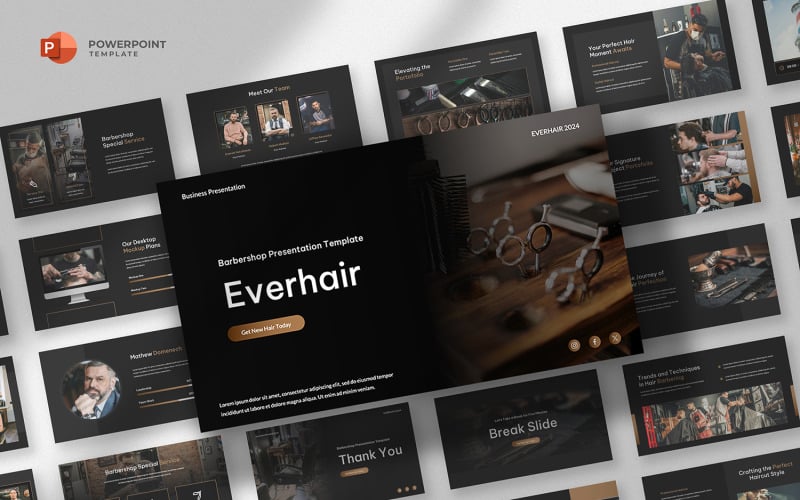 everhair barbershop powerpoint template original