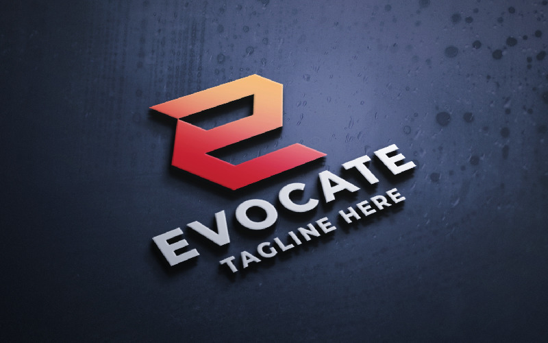 evocate letter e pro logo template original