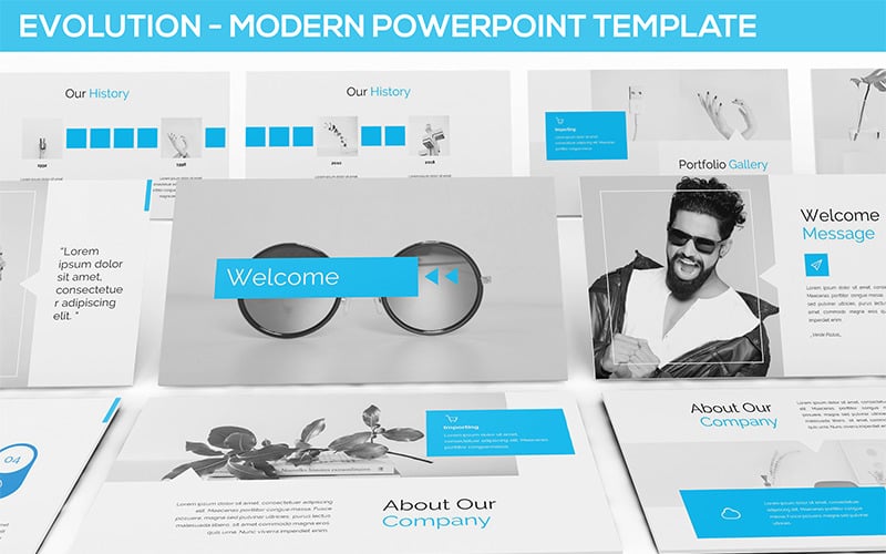 evolution modern powerpoint template original
