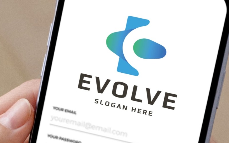 evolve letter e business logo original