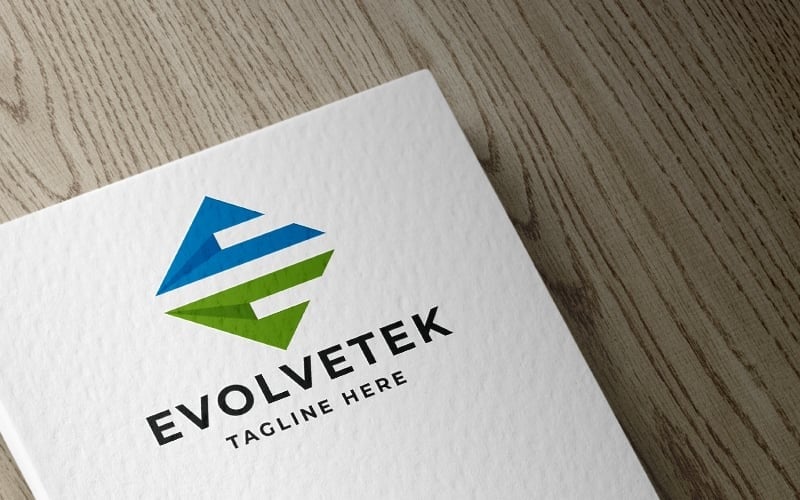 evolve letter e logo pro template original