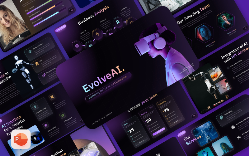 evolveai artificial intelligence ai powerpoint template original