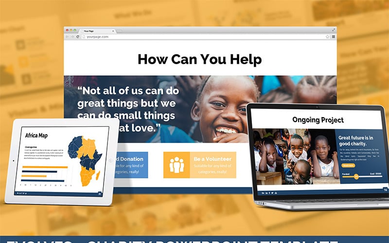 evolves charity powerpoint template original